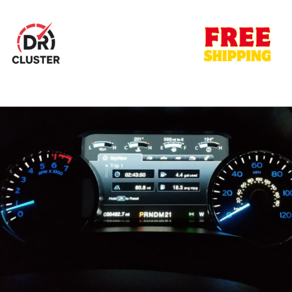 Ford F-150 8.0" Digital Speedometer Cluster Upgrade – OEM Plug-and-Play Instrument Cluster Programmed for VIN and Mileage by DR.CLUSTER