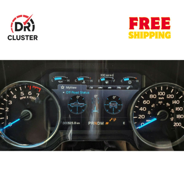 Ford F-150 8.0" Digital Speedometer Cluster Upgrade – OEM Plug-and-Play Instrument Cluster Programmed for VIN and Mileage by DR.CLUSTER
